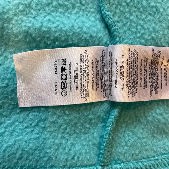 Columbia Full Zipper Fleece Jacket Girls Bright Sky Blue Size Large 14/16 - Picture 11 of 12